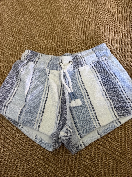 Ocean Drive Pants - Ocean Drive Blue & White Striped Drawstring Women’s Shorts